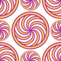 Clean Psychedelic seamless pattern with swirling retro circles in neon colors concept as Design a seamless pattern featuring swirling retro circles in neon colors capturing the psychedel vector