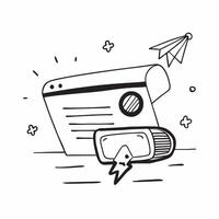 Clean Projector and pointer icon with copy space for social media posts concept as An illustrative projector and pointer icon with copy space tailored for social media posts and digital vector