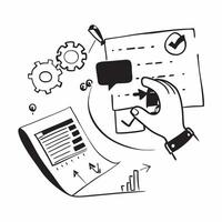 Clean Project management illustration with copy space for business reports concept as A visually appealing project management illustration with copy space designed to enhance business re Set 2 vector