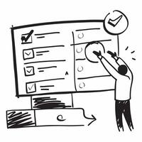 Clean Project management icon with copy space on white background concept as A illustration of a project management icon with ample copy space on a white background perfect for pr vector