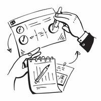 Clean Project management illustration with copy space for business reports concept as A visually appealing project management illustration with copy space designed to enhance business re vector