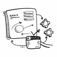 Clean Programming interface and code branching icon with copy space for software presentations concept as A visually appealing programming interface and code branching icon with ample co vector