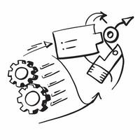 Clean Process improvement symbol with blank area for personalized messages concept as A customizable process improvement symbol featuring a blank area for adding personalized messages ma vector