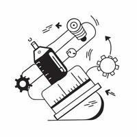 Clean Production illustration with copy space for business reports concept as A visually appealing production illustration with copy space designed to enhance business reports and presen Set 2 vector