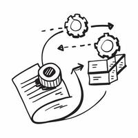 Clean Process improvement icon with copy space on white background concept as A illustration of a process improvement icon with ample copy space on a white background perfect for vector