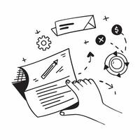 Clean Process improvement illustration with copy space for business reports concept as A visually appealing process improvement illustration with copy space designed to enhance business Set 2 vector
