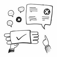 Clean Positive feedback and negative feedback symbols symbolizing acceptance and rejection with ample space for text concept as Positive feedback and negative feedback icons representin vector