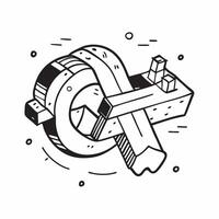 Clean Playground symbol with copy space for project planning concept as An artistic rendering of a playground symbol with spacious copy space suitable for project planning community even Set 2 vector