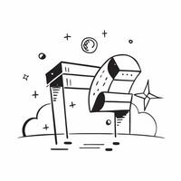 Clean Playground symbol with copy space for email newsletters concept as A modern playground symbol with ample copy space perfect for email newsletters and digital communications highlig vector