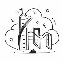 Clean Playground symbol with copy space for project planning concept as An artistic rendering of a playground symbol with spacious copy space suitable for project planning community even vector