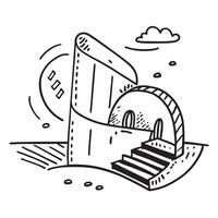 Clean Playground icon with copy space on white background concept as A illustration of a playground icon with ample copy space on a white background perfect for childrens play and vector