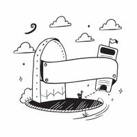 Clean Playground illustration with blank area for customizable text concept as A creative depiction of a playground illustration featuring a blank area for customizable text ideal for pr vector
