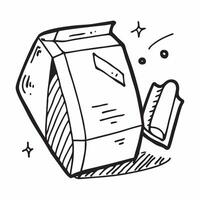 Clean Plain cardboard carton and a design sketch symbolizing product development with ample space for text concept as A plain cardboard carton next to a design sketch representing the d vector