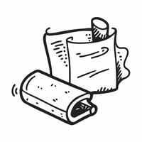 Clean Plain cardboard tube and a sample swatch symbolizing texture design with ample space for text concept as A plain cardboard tube next to a sample swatch representing texture design vector