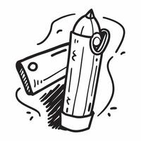 Clean Plain cardboard tube and a designers pen symbolizing creativity with ample space for text concept as A plain cardboard tube with a designers pen representing the creative potentia vector