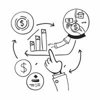 Clean Persona with a financial diagram and a currency symbol symbolizing financial planning in double exposure with copy space concept as A persona blended with a financial diagram and vector