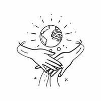 Clean Person and a sun symbolizing solar energy and sustainability in double exposure with copy space concept as A person intertwined with a sun representing solar energy and the themes vector