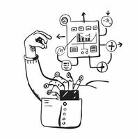 Clean Person and a schematic diagram symbolizing engineering concepts in double exposure with copy space concept as A person intertwined with a schematic diagram representing engineerin vector