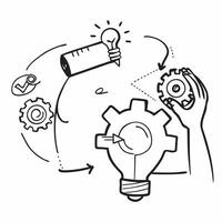 Clean Person and a mechanical part blueprint symbolizing mechanical design in double exposure with copy space concept as A person intertwined with a mechanical part blueprint representi vector