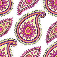Clean Persian floral patterns and paisleys seamless tile design with rich colors concept as Rich colors highlight Persian floral patterns intertwined with paisleys in seamless tile desig vector