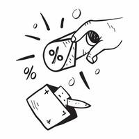 Clean Percentage symbol with space for text and icons on a white background concept as A versatile percentage symbol featuring space for both text and icons on a clean white background p vector