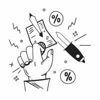 Clean Percentage illustration with copy space for business reports concept as A visually appealing percentage illustration with copy space designed to enhance business reports and presen Set 5 vector