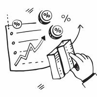 Clean Percentage illustration with copy space for business reports concept as A visually appealing percentage illustration with copy space designed to enhance business reports and presen Set 4 vector