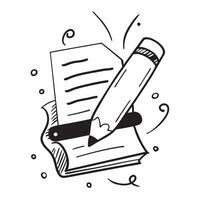 Clean Pencil symbol with copy space for academic schedules concept as An artistic rendering of a pencil symbol with spacious copy space suitable for academic schedules lesson plans and s vector