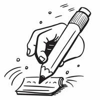 Clean Pencil and eraser symbolizing creation and correction with ample space for text concept as A pencil and an eraser representing the fundamentals of creation and correction with bla vector