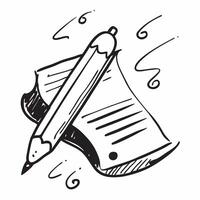 Clean Pen symbol with copy space for note taking essentials concept as A note taking essentials oriented pen symbol with ample copy space ideal for visualizing task lists morning notes a vector