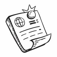 Clean Passport icon with copy space on a white background concept as A icon image of a passport icon with generous copy space on a white background ideal for travel and adventure theme Set 2 vector