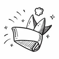 Clean Party hat icon with copy space on a white background concept as A icon image of a party hat icon with generous copy space on a white background ideal for celebration and retireme Set 2 vector