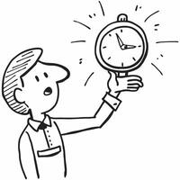 Clean Parent with a time management clock and a snooze button representing time management dos and donts with ample space for text concept as A parent holding a clock and a snooze butto vector