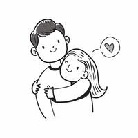 Clean Parent Hugging Child and Heart concept as A parent hugging a child with a heart symbol and ample copy space symbolizing the love and protection in a hug in Photo Stock Concept vector