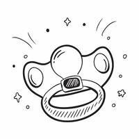 Clean Pacifier icon with copy space on a blue background concept as A icon image of a pacifier icon with ample copy space on a blue background perfect for baby and infant comfort theme Set 4 vector