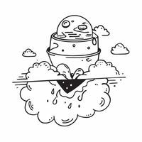 Clean Ozone Layer and Clouds concept as Ozone layer with clouds and ample space for text symbolizing the role of the ozone layer in weather and climate regulation in Photo Stock Concept vector