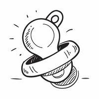 Clean Pacifier icon with copy space on a white background concept as A icon image of a pacifier icon with generous copy space on a white background perfect for baby and infant comfort Set 2 vector