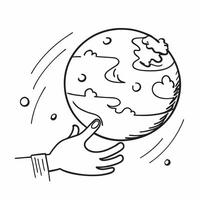 Clean Ozone Depletion and Earth concept as Earth showing signs of ozone depletion with ample space for text symbolizing the environmental impact of a weakened ozone layer in Photo Stock vector