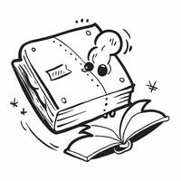Clean Open book and a closed book symbolizing learning and neglect with ample space for text concept as An open book and a closed book representing the dos of learning and the donts of vector