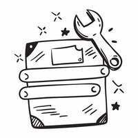 Clean On maintenance symbol with blank area for personalized messages concept as A customizable on maintenance symbol featuring a blank area for adding personalized messages making it su vector