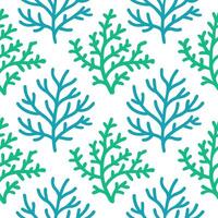 Clean Oceanic coral and seaweed seamless tile pattern with a touch of vibrant beach colors concept as Oceanic coral and seaweed with vibrant beach colors create a lively seamless tile pa vector