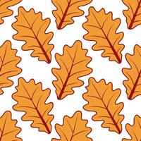 Clean Oak tree seamless tile pattern with detailed branches and rich autumn colors for classic home decor concept as Detailed oak tree branches in rich autumn colors arranged seamlessly vector