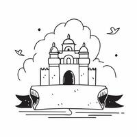 Clean Niagara Falls and Maid of the Mist concept as Niagara Falls with Maid of the Mist and ample copy space symbolizing the scenic and adventurous landmarks of North America in Photo S vector