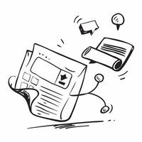 Clean News system and media symbol with copy space for news blogs concept as A sleek news system and media symbol with generous copy space suitable for creating eye catching news blogs a vector