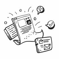 Clean News system and news feed icon with copy space for social media posts concept as An illustrative news system and news feed icon with ample copy space tailored for social media post vector