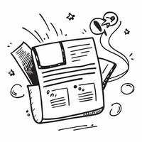 Clean News software and news feed icon with space for text and graphics concept as An illustrative news software and news feed icon design featuring ample space for both text and graphic vector