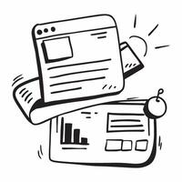 Clean News dashboard and news feed icon with ample space for text and graphics concept as An iconographic news dashboard and news feed icon design offering ample space for both text and vector