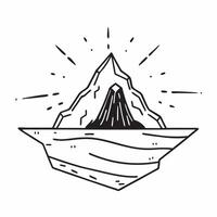 Clean Mountain peak and a valley symbolizing high and low terrain with room for writing concept as A mountain peak and a valley representing high and low terrain with ample space for te vector