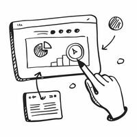 Clean Monitor and laser pointer icon with copy space for infographics concept as An infographic ready monitor and laser pointer icon with copy space designed to convey demonstration pres vector