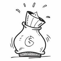 Clean Money bag icon with copy space on a white background concept as A icon image of a money bag icon with generous copy space on a white background ideal for financial and wealth the Set 2 vector